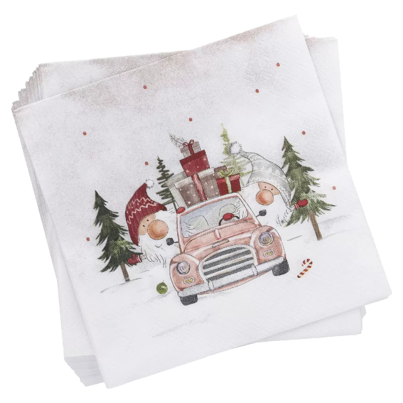 Weihnachtsdeko | Weihnachten>NANU-NANA Serviette Wichtel/Auto, 20 Stück