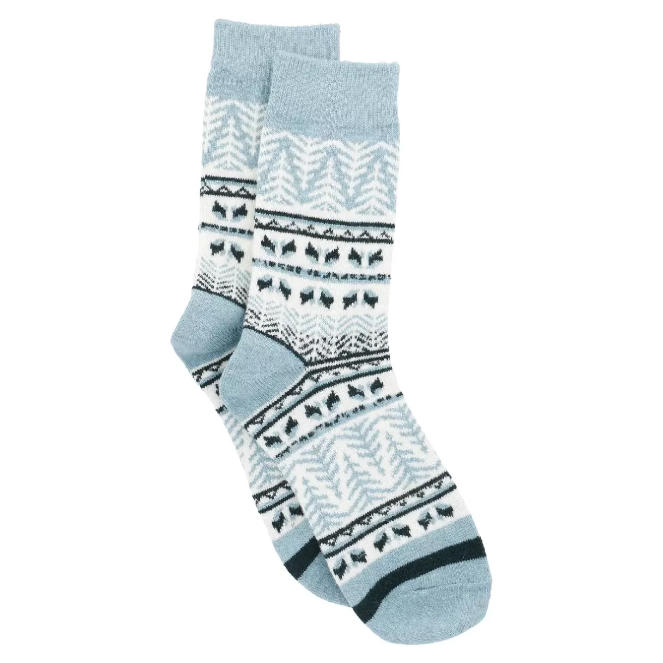 Fashion | Weihnachtsoutfit>NANU-NANA Socke Winter, Damen, Motiv/blau, Größe 35-41