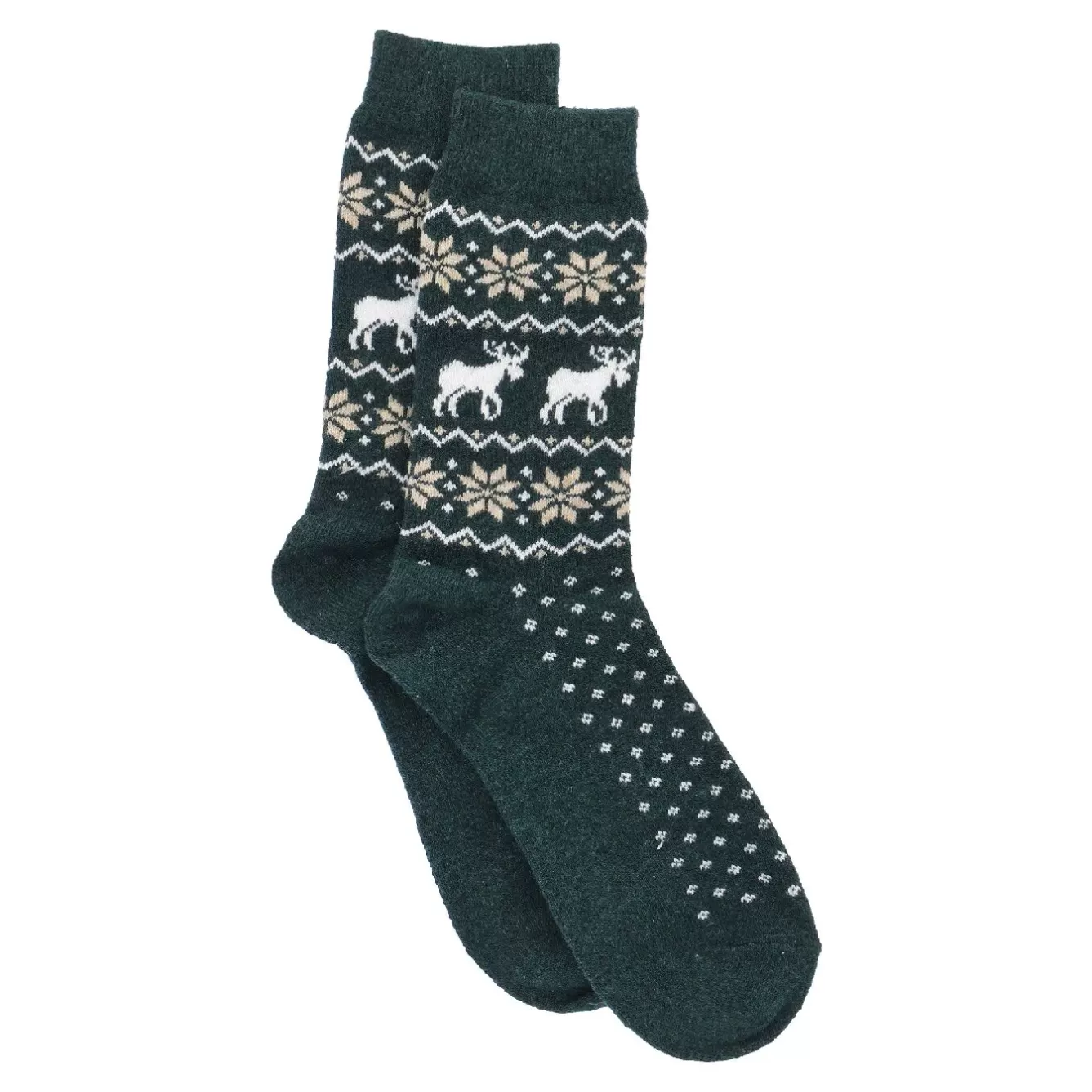 Fashion | Weihnachtsoutfit>NANU-NANA Socke Winter, Herren, Elch/grün, Größe 42-46