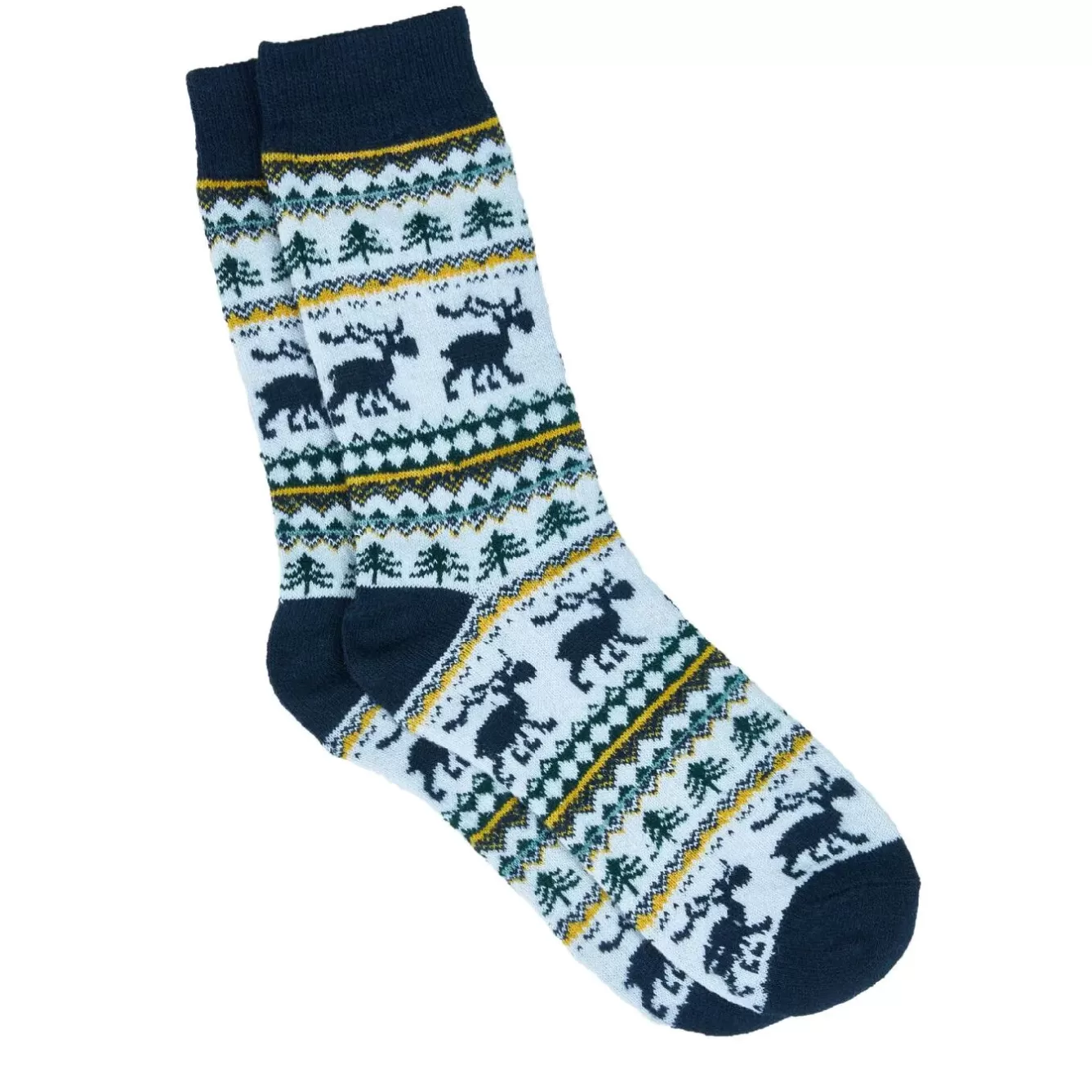 Fashion | Weihnachtsoutfit>NANU-NANA Socke Winter, Herren, Rentier/blau, Größe 42-46