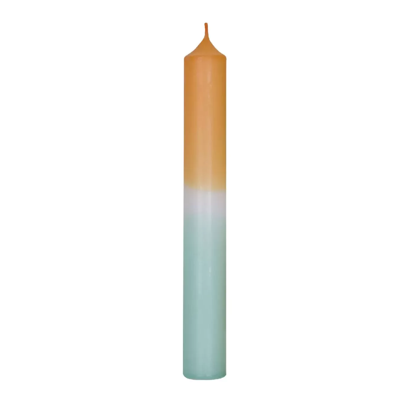 Kerzen & Kerzenständer | Weihnachtskerzen>NANU-NANA Stabkerze Dip-Dye, Mandarin/mint, 18 Cm