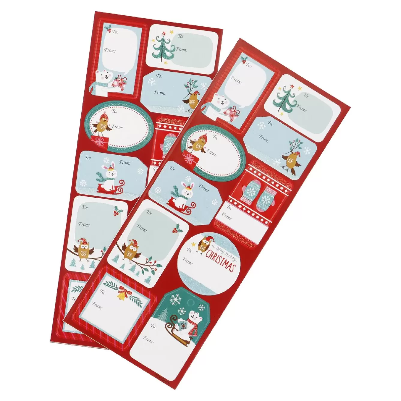 Adventskalender | Geschenkverpackungen>NANU-NANA Sticker-Set Xmas, Eisbär/dunkelrot