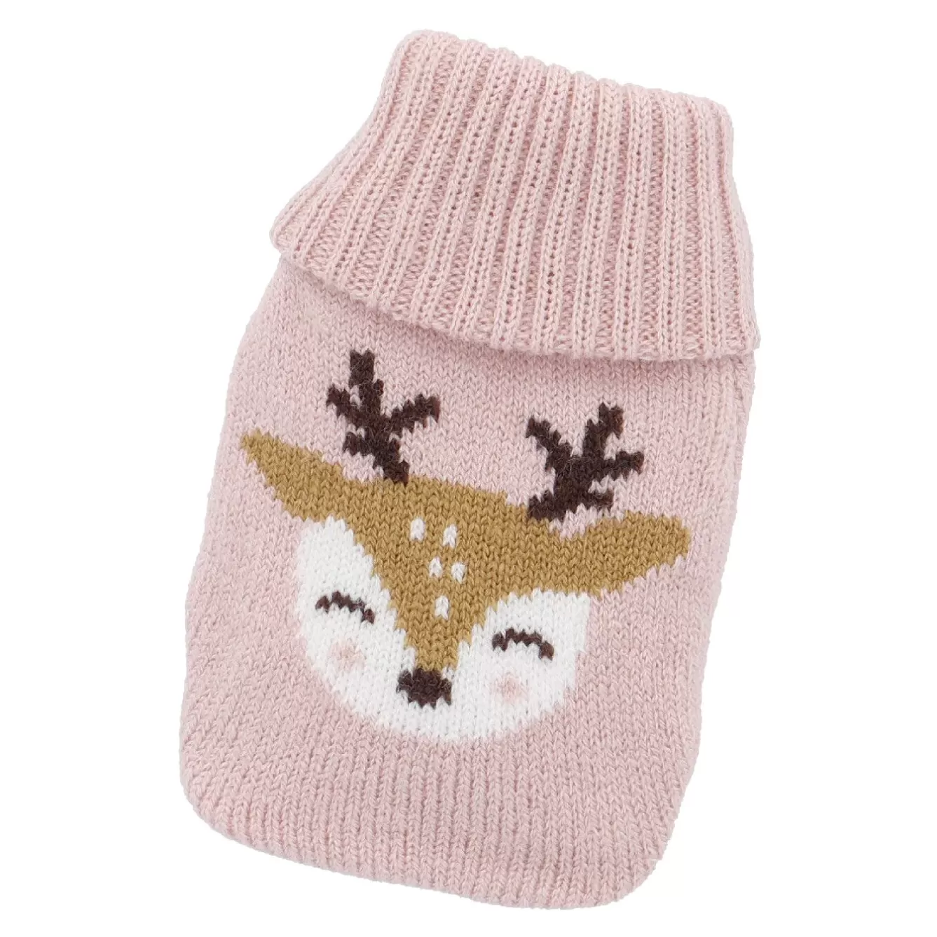 Geschenkideen | Weihnachtsoutfit>NANU-NANA Strick-Taschenwärmer Rentier/pink, 13 Cm