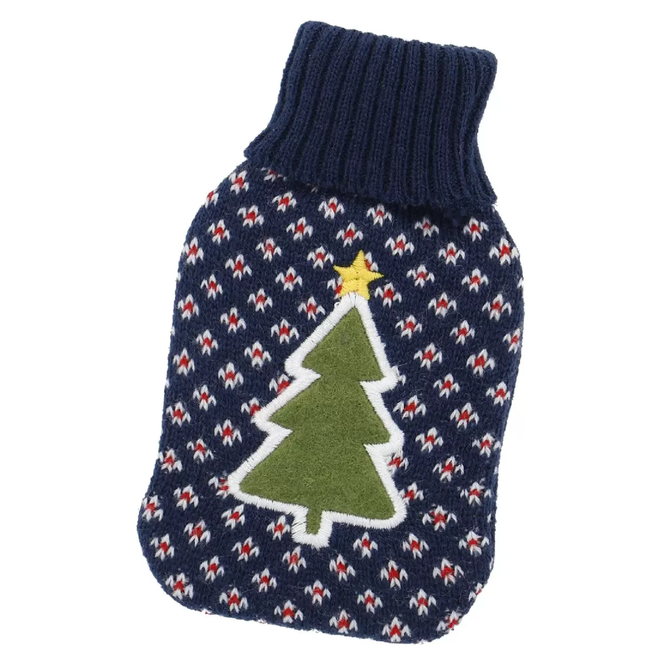 Geschenkideen | Fashion>NANU-NANA Strick-Taschenwärmer Weihnachtsbaum, Blau, 13 Cm