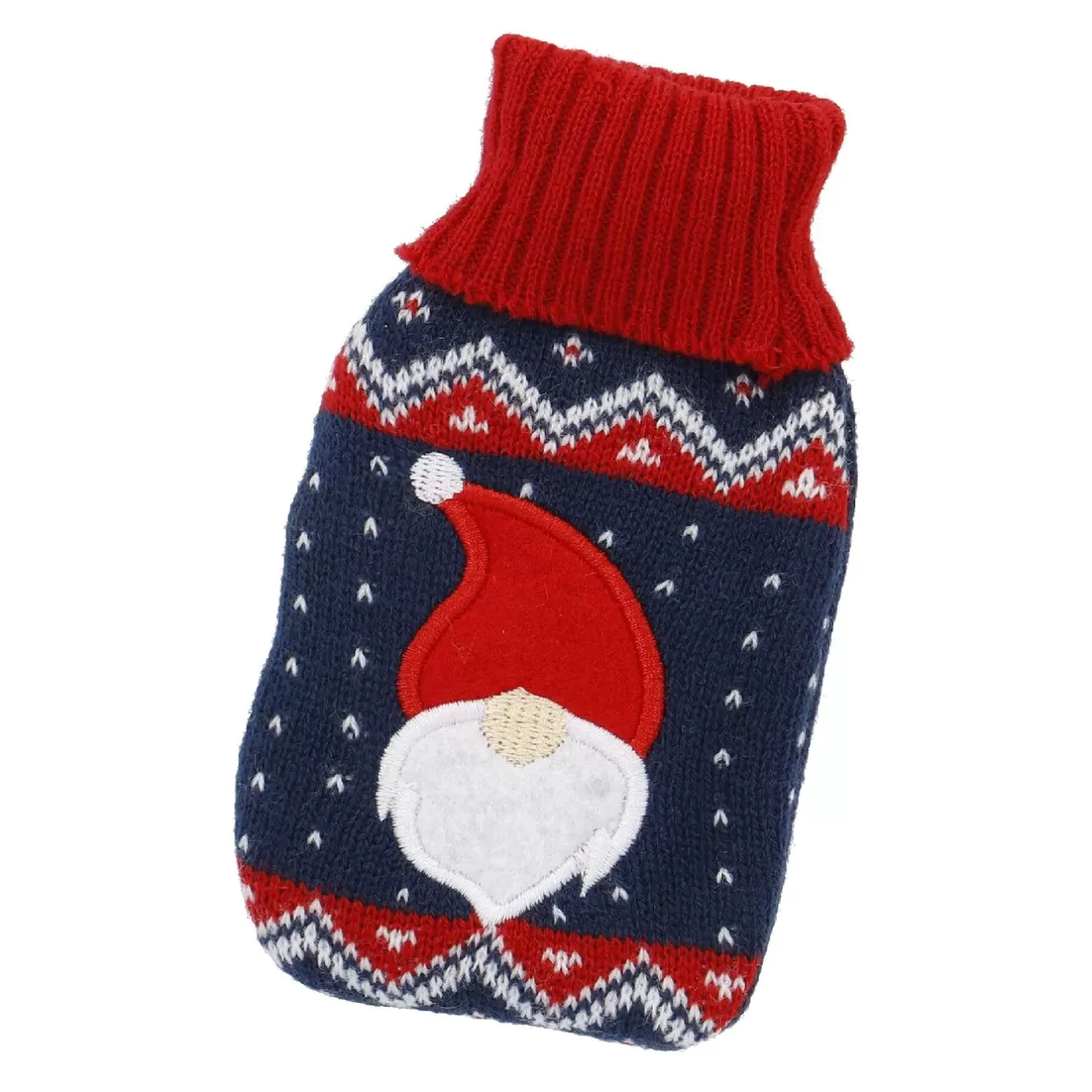 Weihnachtsoutfit | Weihnachtsgeschenke>NANU-NANA Strick-Taschenwärmer Weihnachtsmann/blau, 13 Cm