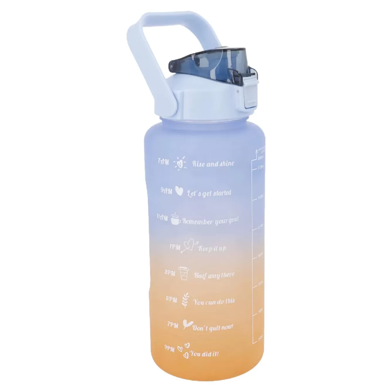 Küche>NANU-NANA Trinkflasche Motivation, Blau-orange, 2 L