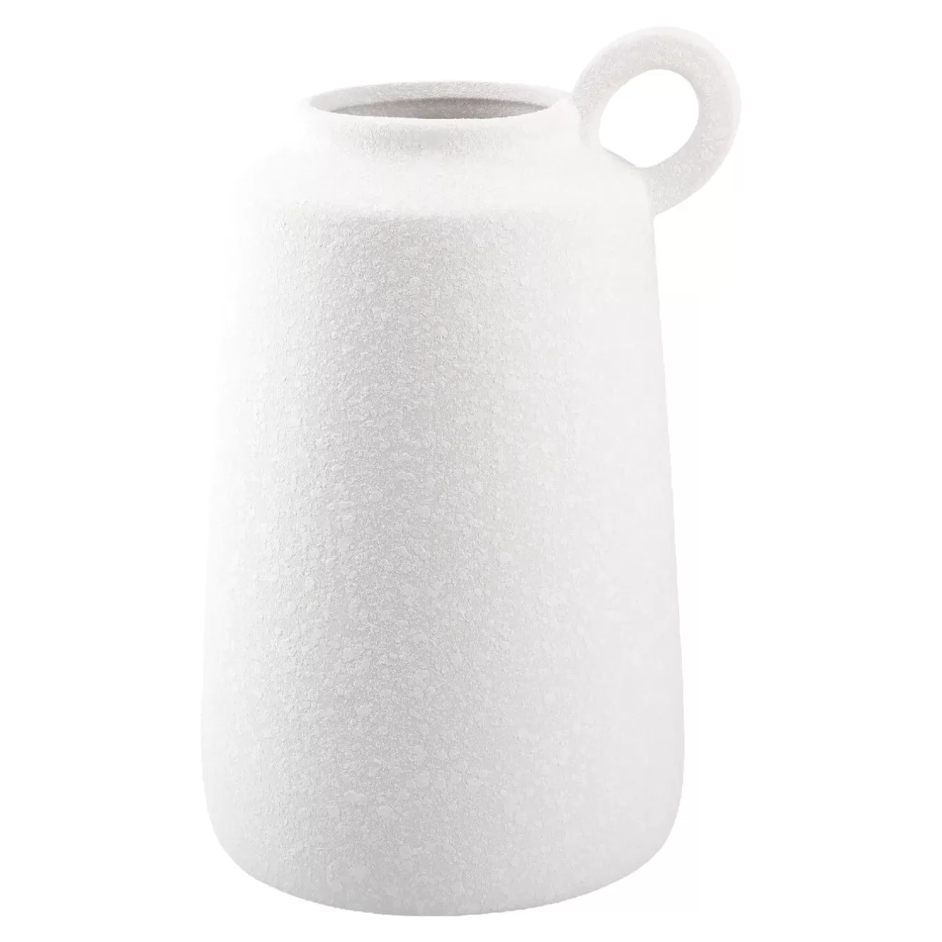 Vasen & Kunstblumen | Frühlingsdeko>NANU-NANA Vase Struktur Mit Henkel, Weiß, 25 Cm