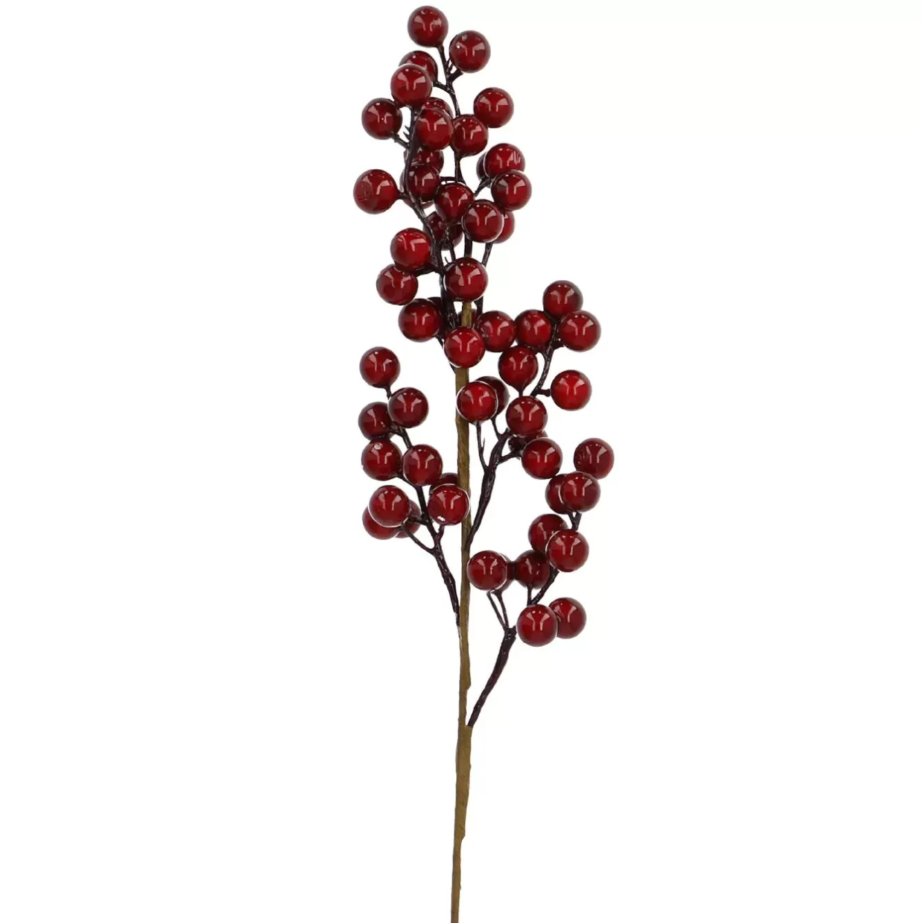 Shop The Look Xmas | Adventskränze & Zubehör>NANU-NANA Zweig Beeren, Dunkelrot/glänzend, 40 Cm